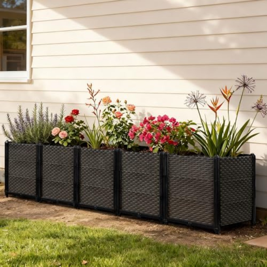 Self-Watering Planter - 야외용 자동 급수식 화분, 파티오, 발코니,