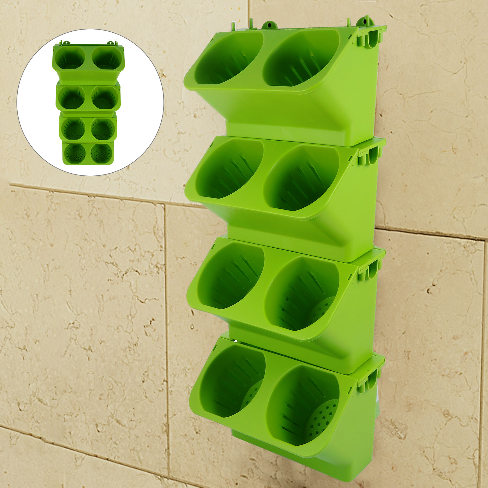 4개 세트 수직 벽걸이 화분 세트 자동 급수 2개 -  - Self-Watering Planter 리뷰 및 가격