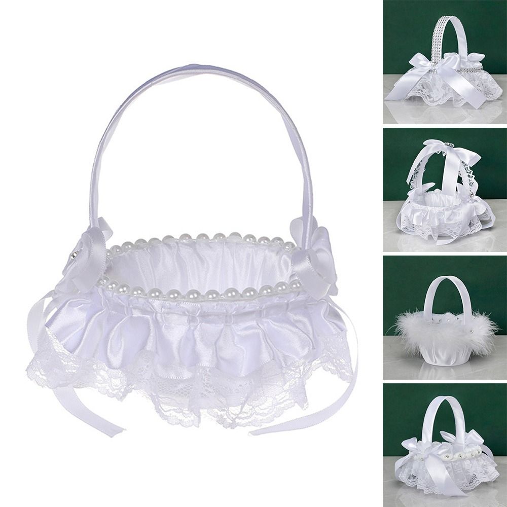 기념일 라인스톤 유럽 스타일 레이스 진주 플라워 걸 바 - Gardening Tools Girls 리뷰 및 가격