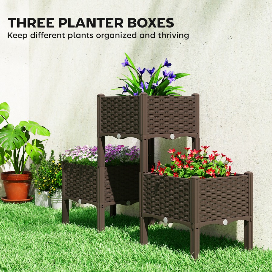 다리가 달린 플라스틱 높이 조절형 화분, 배수구와 마개 - Self-Watering Planter 리뷰 및 가격
