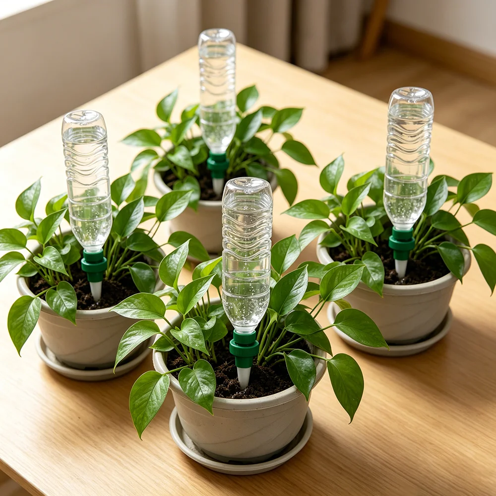 자동 급수 기능이 있는 식물 지지대, 실내외 화분 식물 - Automatic Plant Waterer 리뷰 및 가격