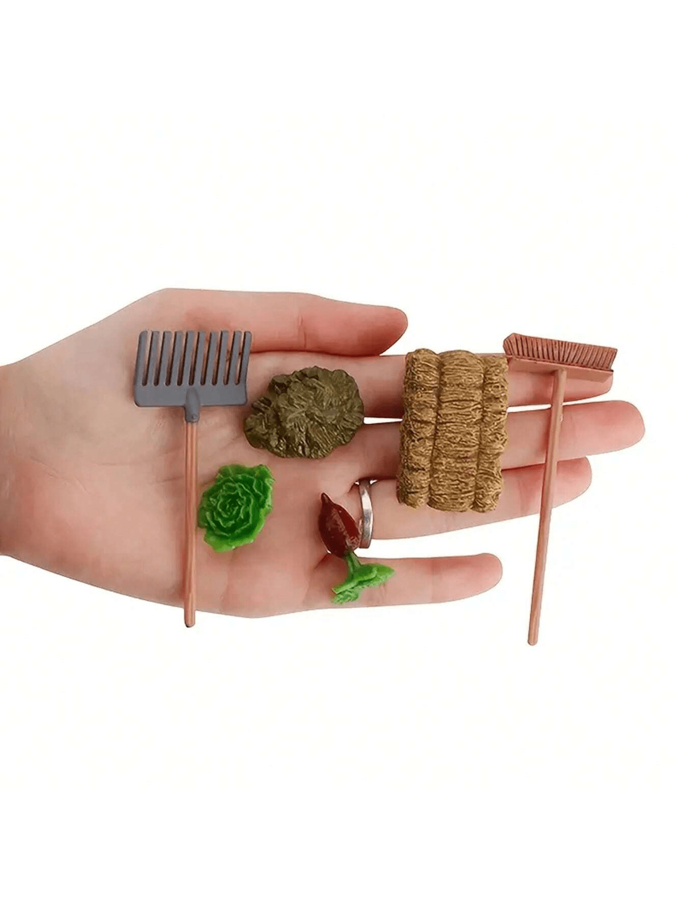 인형의 집 미니어처 농기구, 정원용 삽, 갈퀴, 잔디깎 - Gardening Tools Vegetables 리뷰 및 가격
