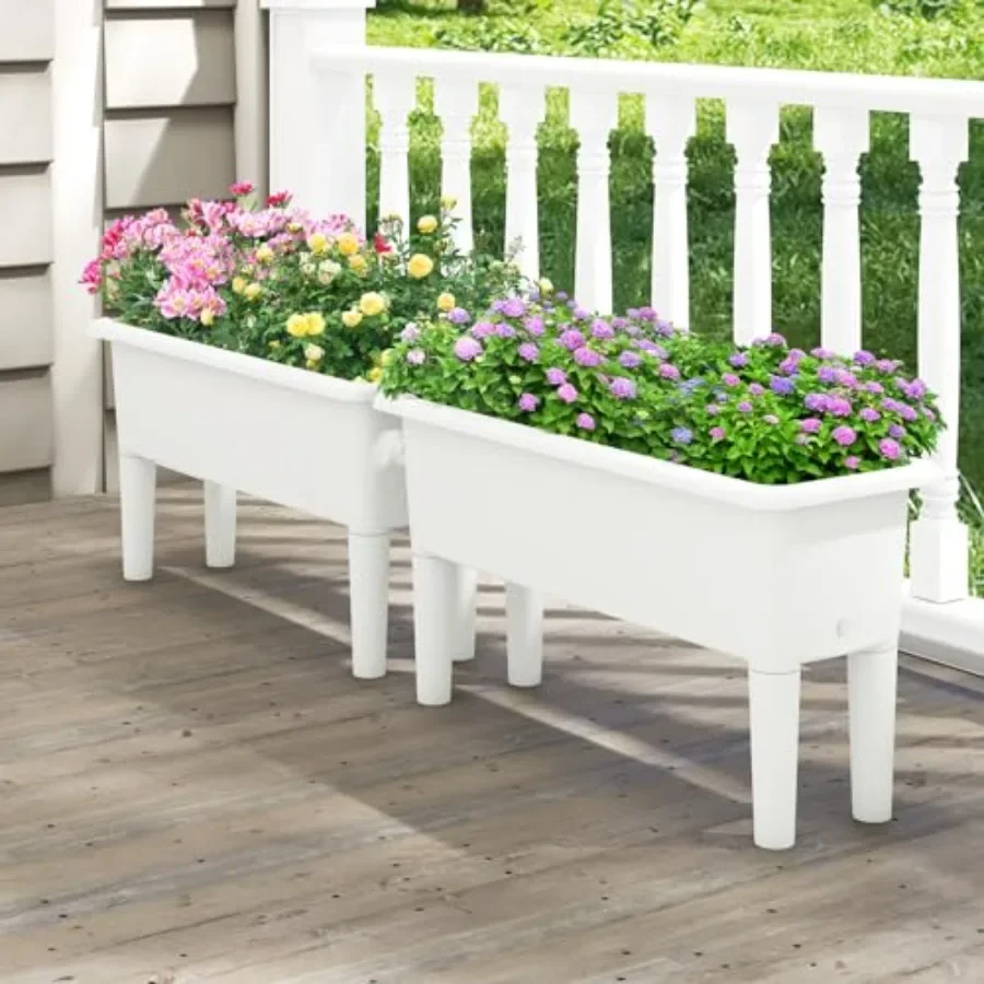 2개 세트의 야외용 높이 조절형 화분, 분리 가능한 다 - Self-Watering Planter 리뷰 및 가격