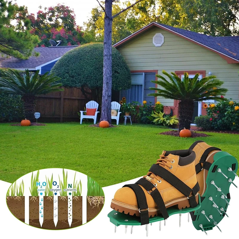 잔디 에어레이터 샌들 1쌍, 잔디 스파이크 정원용 신발 - Gardening Tools Revit 리뷰 및 가격